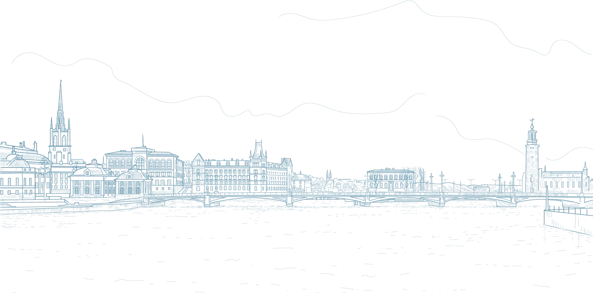 Drawing of the Stockholm city