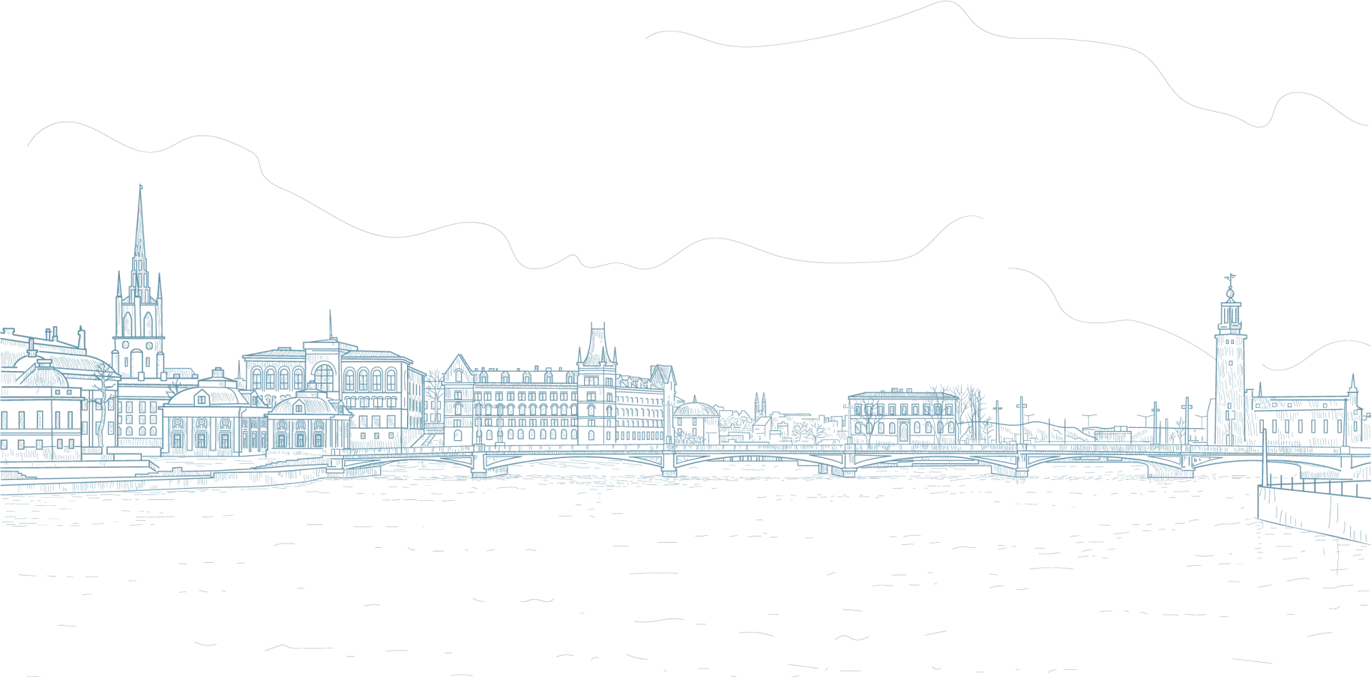 Drawing of the Stockholm city