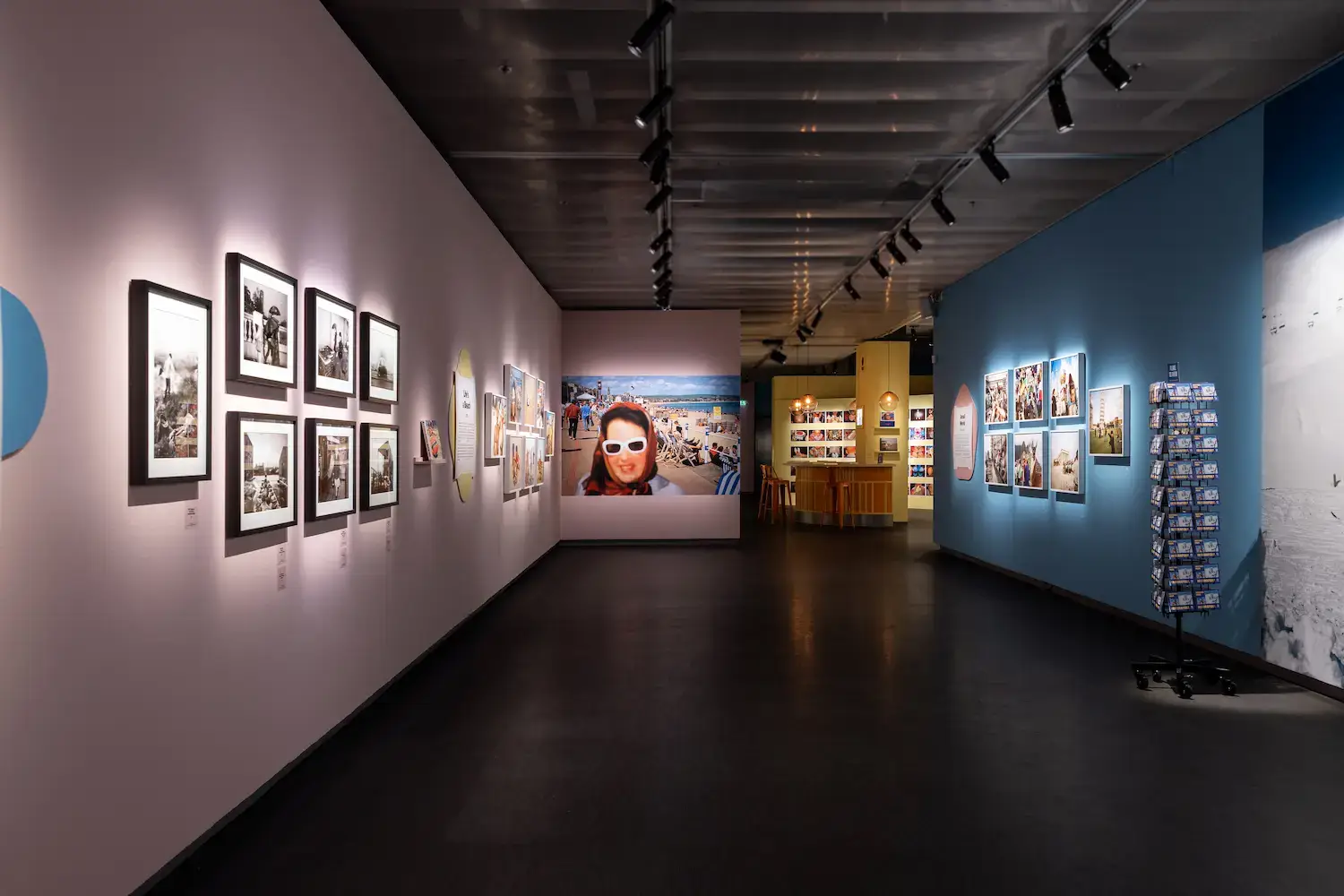 Exhibition hall at Fotografiska Stockholm with framed photographs