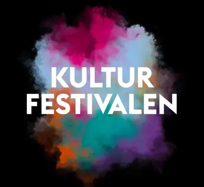 Kulturfestivalen i Stockholm, färgstark grafik med texten Kulturfestivalen