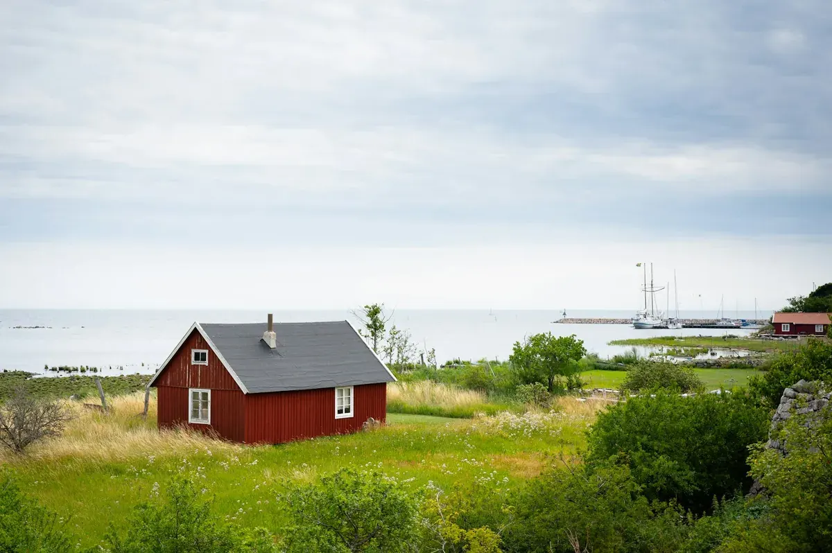 View of Grinda island in summer