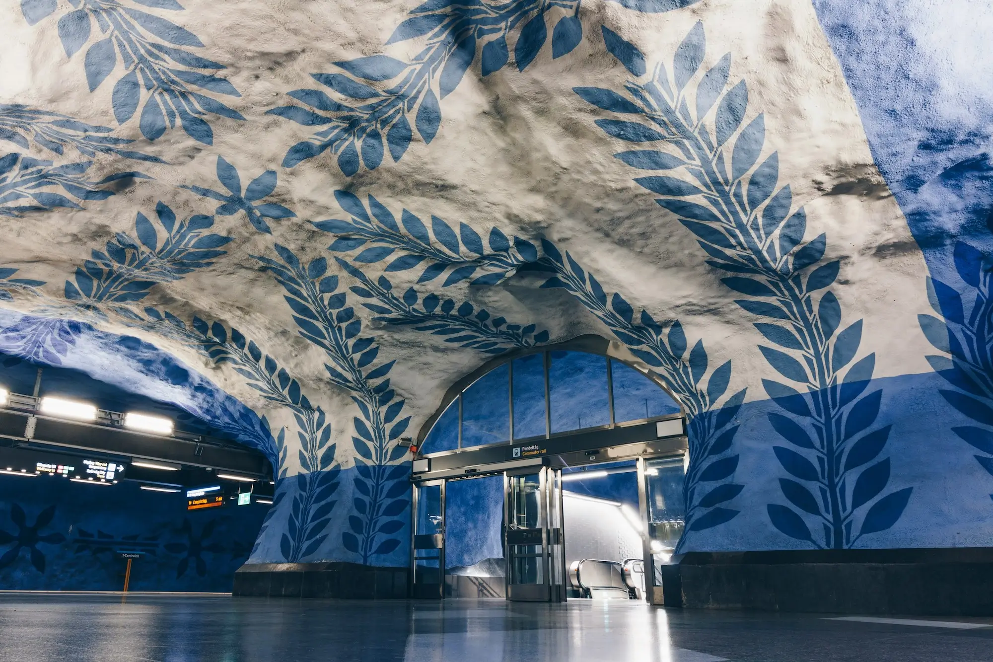 Kunstvolle U-Bahn-Station in Stockholm